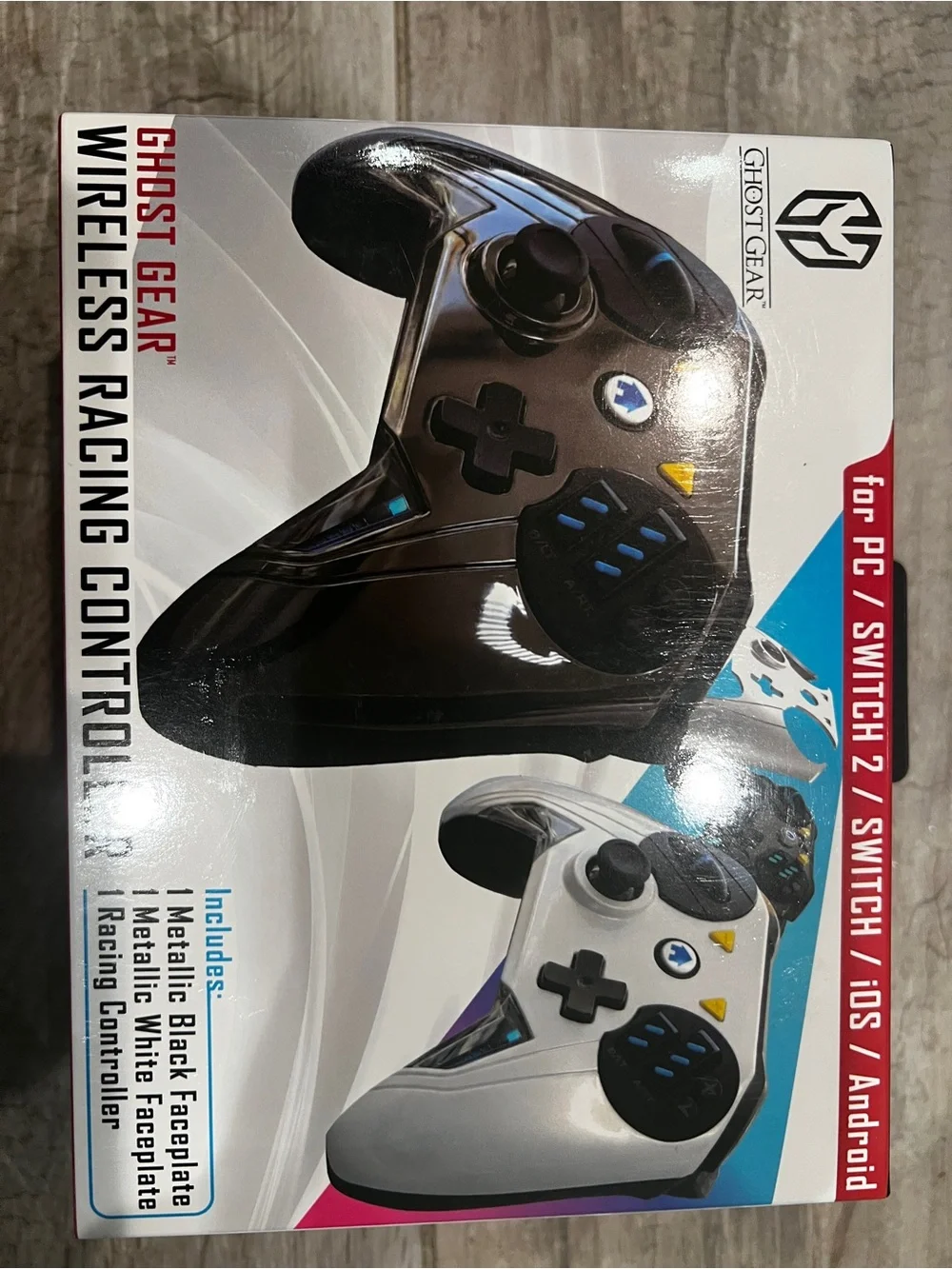 GHOST GEAR Wireless Racing Controller Nintendo Switch 2/Switch/PC Black/White